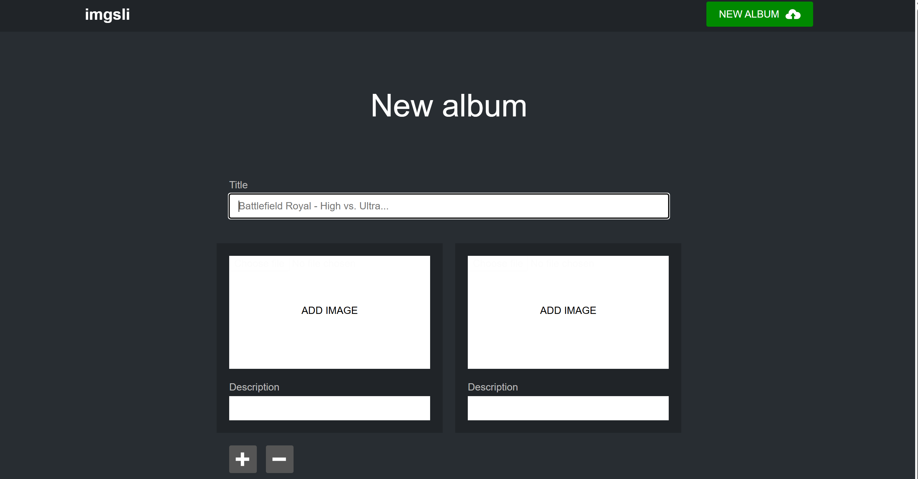 Image comparison website